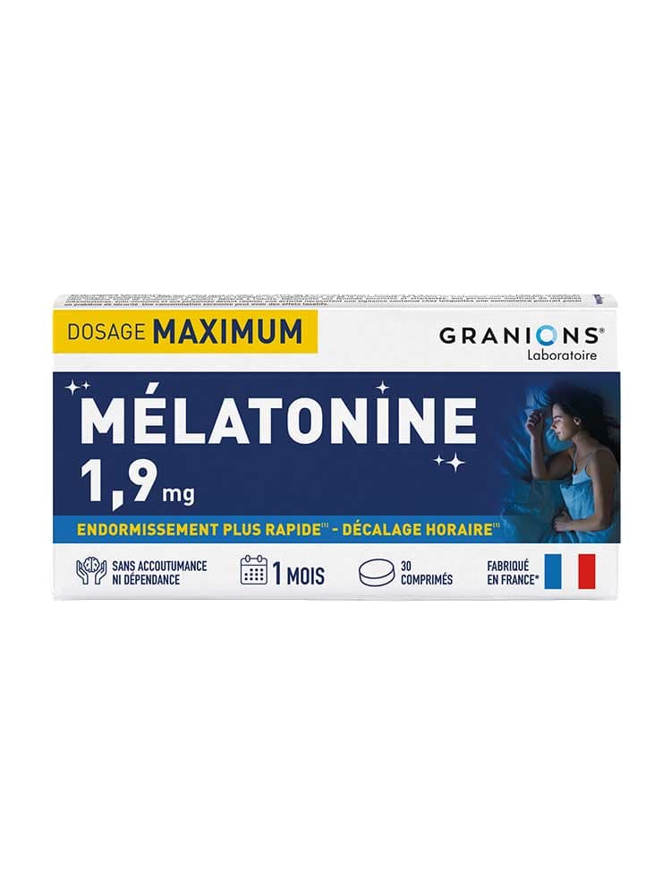 Granions Mélatonine 1,9 mg Endormissement Plus Rapide 30 Comprimés
