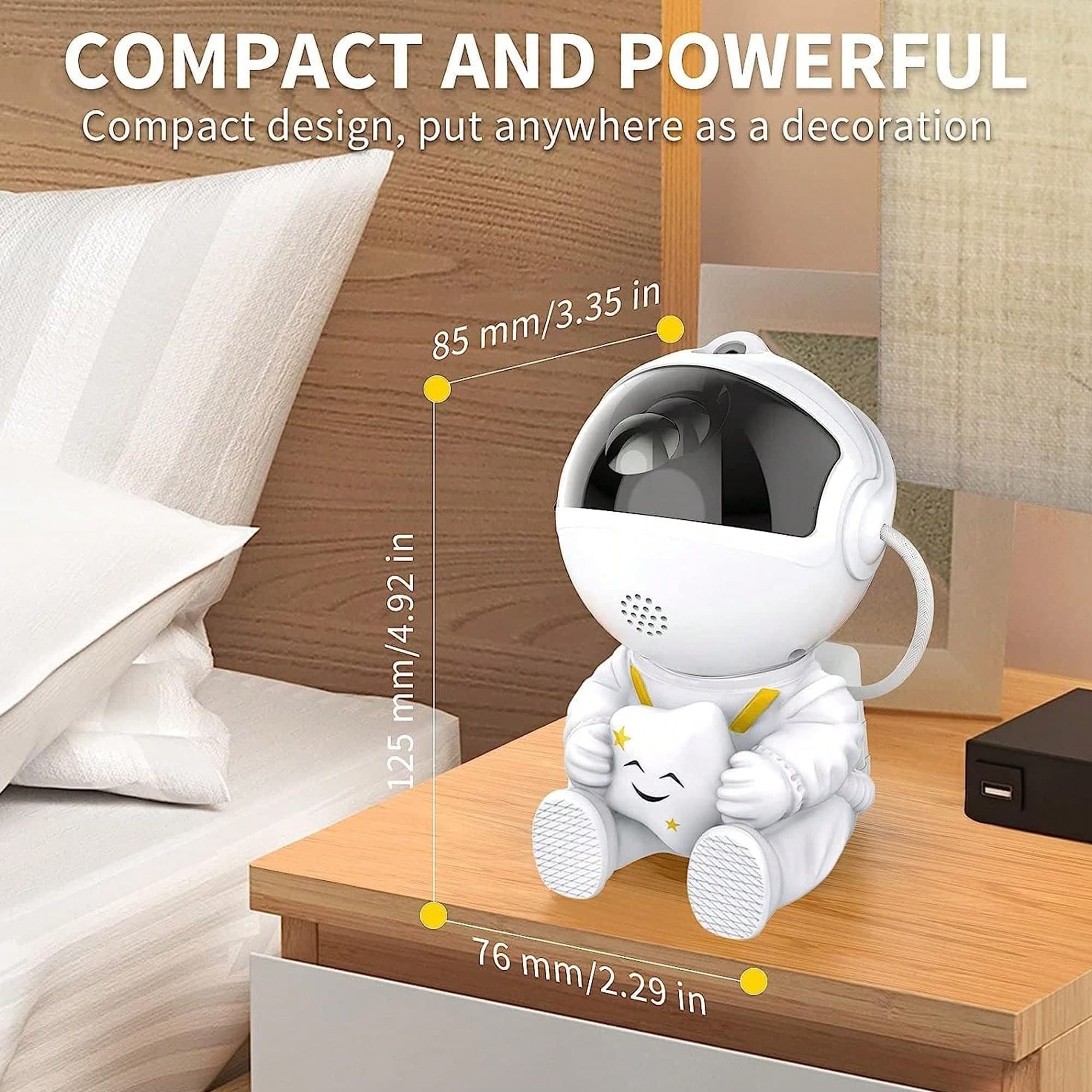 Projecteur de ciel étoilé LED veilleuse, lampe d'astronaute lumière d'étoile, projecteur d'astronaute LED avec télécommande et minuterie, 16