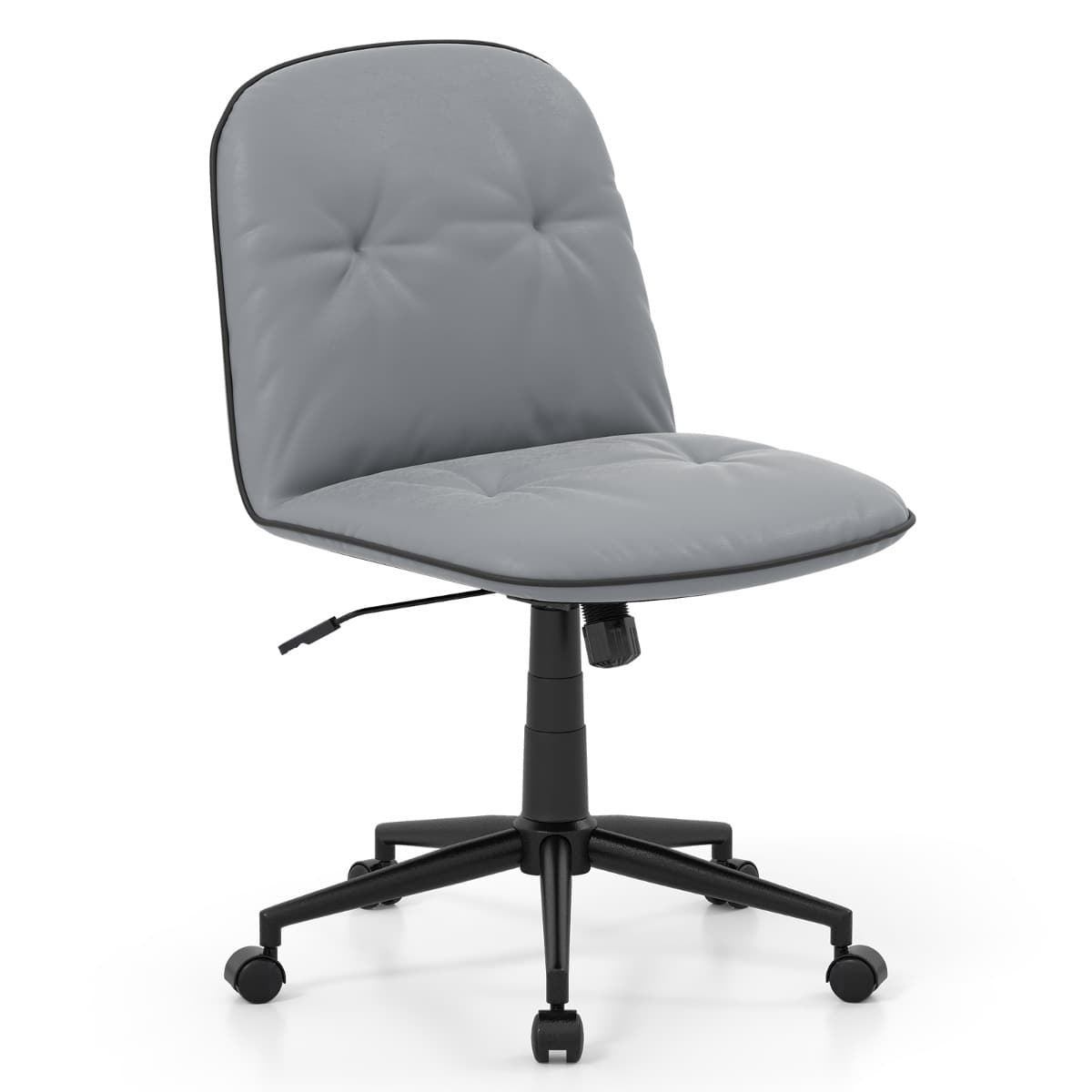 Chaise de Bureau sans Accoudoirs Chaise de Travail Pivotante avec Hauteur Réglable Fonction Bascule