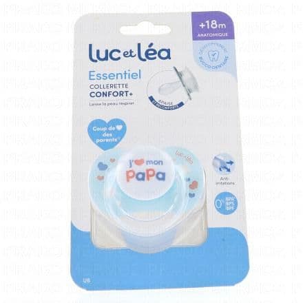 LUC ET LEA Essentiel collerette confort+ - Sucette +18 mois j'aime mon papa